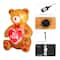 Glitzhome® 6ft. Lighted Valentine's Inflatable Bear with Heart Décor